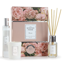 Ashleigh & Burwood London Geschenkbox Raumspray + Diffuser + Kerze Peony (Pfingstrose)