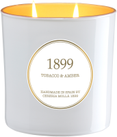 Cereria Molla Tobacco & Amber Vegane Wachskerze Glas 2 Dochte