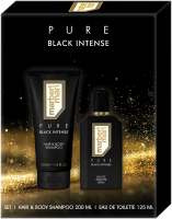 Marbert Man Pure Black Intense Set = EdT Nat. Spray 125 ml + Hair & Body Shampoo 200 ml