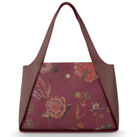 Pip Studio Filou Shoulderbag Large Bodhi Flower Red 40x15.5x28cm