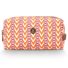 Pip Studio Coco Cosmetic Bag Medium Samba Stripe Orange 21.5x10x10.5cm