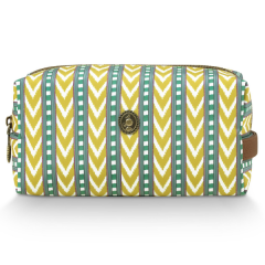 Pip Studio Coco Cosmetic Bag Medium Samba Stripe Lime 21.5x10x10.5cm