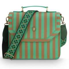 Pip Studio Frances Cross Body Bag Medium Stripe Green 25x9x21.5cm