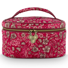 Pip Studio Cleo Beauty Case Quilted Daisy Dreams Red 26x16x16cm