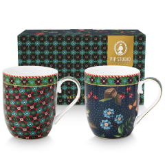 Pip Studio Set/2 Mugs Small Berry Blues 145ml