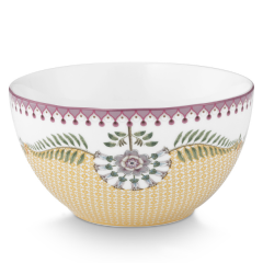 Pip Studio Bowl Lily&Lotus Tiles Yellow 15cm