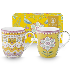 Pip Studio Set/2 Mugs Small Lily&Lotus Yellow