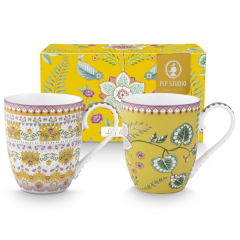 Pip Studio Set/2 Mugs XL Lily&Lotus Yellow