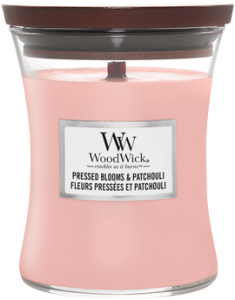 Woodwick Medium Hourglass Pressed Blooms & Patchouli