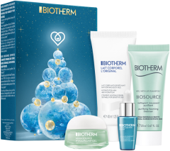 Biotherm Aquasource Recruitment Holiday Set 23 = Lait Corporel 40 ml + Biosource Mousse Nettoy.PNM 20 ml + Aquasource Gel PNM 15 ml + Life P.Elixir 7 ml