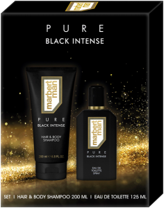 Marbert Man Pure Black Intense Set = EdT Nat. Spray 125 ml + Hair & Body Shampoo 200 ml