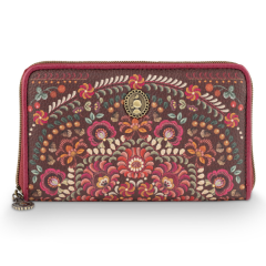 Pip Studio Willow Wallet Il Ricamo Dark Red 18x3x11cm