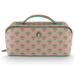 Pip Studio Cyrille Cosmetic Bag Medium Jaipur Flower Khaki-Green 23.5x1