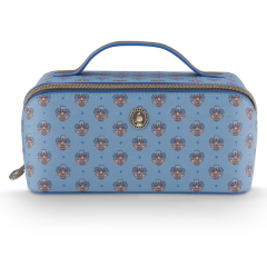 Pip Studio Cyrille Cosmetic Bag Medium Jaipur Flower Blue 23.5x10.5x11c