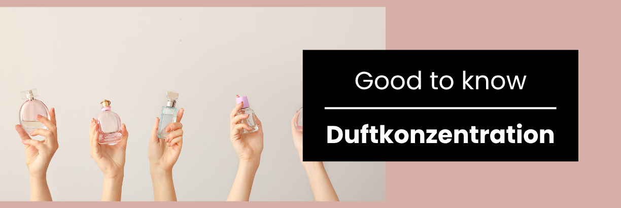 Hero-Slider zum Artikel Duftkonzentration mit mehreren Parfümflakons in erhobenen Händen, Kategorie Good to know