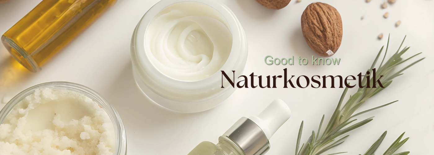 Hero-Slider zum Artikel Naturkosmetik mit Cremetiegel, Mandeln und Rosmarin, Kategorie Good to know