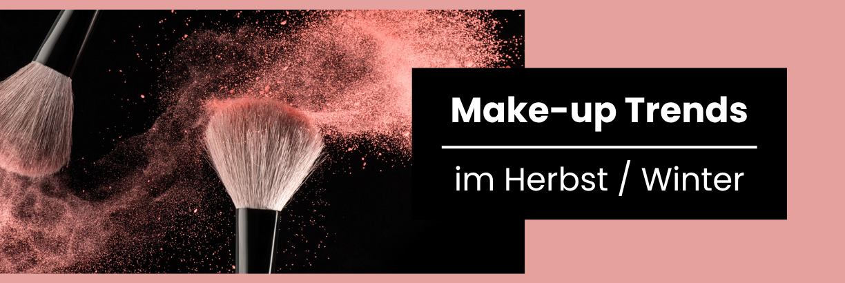 Hero-Slider zum Artikel Make-up Trends im Herbst/Winter 2025 mit Puderpinsel und rosa Farbstaub, Kategorie Lifestyle