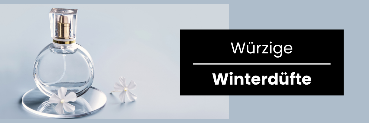 Hero-Slider zum Artikel Winterdüfte mit klarem Parfümflakon und weißen Blüten, Kategorie Lifestyle