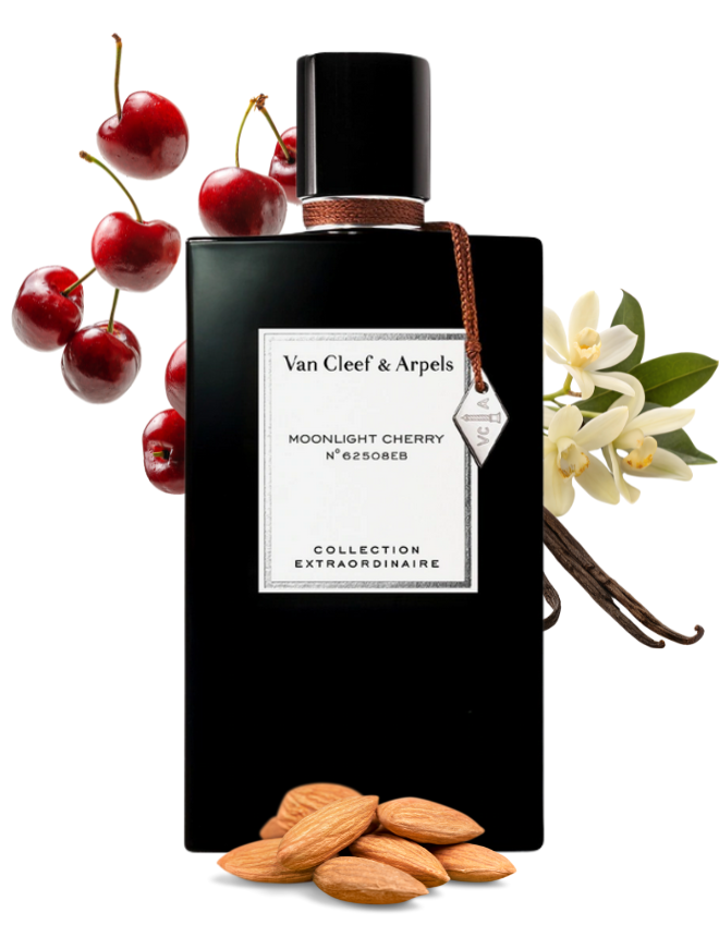 Van Cleef & Arpels Moonlight Cherry Flakon aus der Collection Extraordinaire mit Kirschen, Mandeln und Orchideen